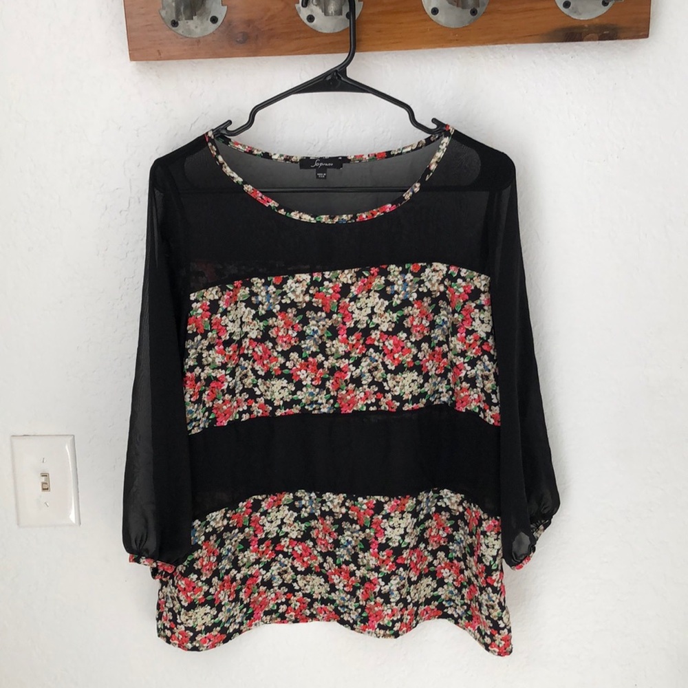 Black Floral top